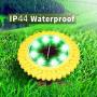 Solar Powered Disk Lights,4PCS 8 LED Waterproof in-Ground Lights Outdoor Solar Ground Lights for Pathway Garden Yard Walkway Pool )
