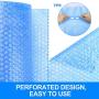 Fuxury Blue Anti-Static Bubble Cushioning Wrap Roll Air Bubble Roll 2 Rolls 72 Feet Total,Perforated Every 12'',Included 20 Fragile Sticker Labels for Packaging Moving Shipping Boxes Supplies
