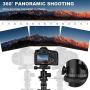K&F Concept 62 DSLR Tripod, Lightweight and Compact Aluminum Camera Tripod with 360 Panorama Ball Head Quick Release Plate for Travel and Work (TM2324 Black)
