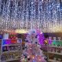 ZIMINGU Icicle Lights, 13FT, 144 LEDs, 8 Modes Christmas Lights Outdoor Connectable Dripping Curtain Decoration String Lights for Wedding Thanksgiving Gazebo Shopping Mall Yard Indoor (Cool White)