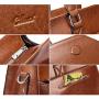 Briefcase for Women Oil Wax Leather Vintage 15.6 Inch Laptop Business Shoulder Bag Brown Briefcase for Women Oil Wax Leather Vintage 15.6 Inch Laptop Business Shoulder Bag Brown