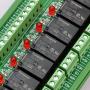 Electronics-Salon DIN Rail Mount 8 SPDT Power Relay Interface Module. (Operating Voltage: DC 12V)