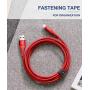 Lightning iPhone Charger Cable 2-Pack 6ft, JSAUX[Apple MFi Certified] Nylon Braided USB Fast Charging Cord Compatible with iPhone X Xs XR / 8/8 Plus / 7/7 Plus / 6 /6S Plus / 5 /5S / iPad(Red)