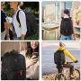YOREPEK Backpack for Men,Extra Large 50L Travel Backpack with USB Charging Port,TSA Friendly Business College Bookbags Fit 17 Inch Laptops,Black