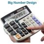 Calculator,12-Digit Desktop Basic Calculator, Solar Battery Dual Power with Large LCD Display and Large Buttons Office Calculator by Ebristar (JP01251A)