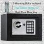 JUGREAT Safe Box with Induction Light,Electronic Digital Securit Safe Steel Construction Hidden with Lock，Wall or Cabinet Anchoring Design for Home Office Gun Cash Money,Textured Powder Coating