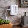 CyberPower CSB600WS Surge Protector, 900J/125V, 6 Swivel Outlets, Wall Tap, White