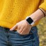 【3 Pack】 Easuny Design for Apple Watch Case 38mm Series 3 2 1 with Built-in Glass Screen Protector - Overall Protective Hard Cover Accessories for iWatch Women Men,Black Rose-Gold Sea-Blue