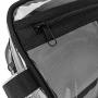 SHANY Clear Toiletry and Makeup Bag with Plastic Mesh Pocket – Medium Nontoxic Travel Organizer with Handle – Black Mesh