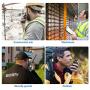 SAMCOM FPCN10A Two Way Radio Rechargeable Business UHF Handheld Walkie Talkie Long Range Radio with Double PTT, 3 Packs