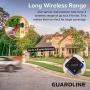 Guardline ¼ Mile Long Range Wireless Driveway Alarm Outdoor Weather Resistant Motion Sensor & Detector- Best DIY Security Alert System- Monitor & Protect Outside Property, Yard, Garage, Gate, Pool