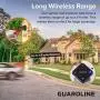 Guardline ¼ Mile Long Range Wireless Driveway Alarm Outdoor Weather Resistant Motion Sensor & Detector- Best DIY Security Alert System- Monitor & Protect Outside Property, Yard, Garage, Gate, Pool