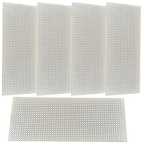 YUNGUI 2.5 x 5.5 inch Single Sided Perfboard PCB Prototype Board for DIY Soldering Electronic Projects and Arduino(5Pcs)