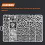 HELIFOUNER 1280 Pieces Button Head Socket Cap Screw Bolts, Flat Washers and Nuts Assortment Kit, Stainless Steel 304, Full Thread (M2 M3 M4 M5)