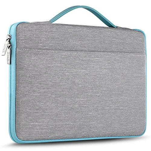 ZINZ Laptop Sleeve 15 15.6 16 Inch Case Briefcase, Compatible MacBook Pro 16 15.4 inch, Surface Book 2/1 15'' Super Slim Spill-Resistant Handbag for Most Popular 15''-16'' Notebooks, Gray