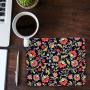 Cute Designer Desk Mouse Pad for Women, Pretty and Colorful Designs, Anti-Slip, Perfect Office, Work & Home Computer Accessory (Bohemian Floral, Rectangle)