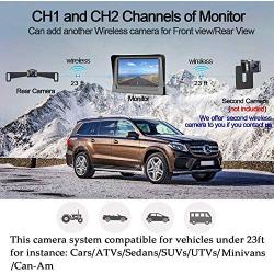 DoHonest Wireless Backup Camera and 4.3 Monitor Kit, HD Color, Suitable for Cars,SUVs,Minivans,UTVs IP69 Waterproof Rear/Front View Camera - P7