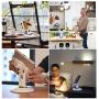AboveTEK Retail Kiosk iPad Stand, 360° Rotating Commercial Tablet Stand, 6-13.5'' Ipad Mini Pro-Business Tablet Holder, Swivel Design for Store POS Office Showcase Reception Kitchen Desktop (White)