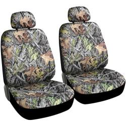 BDK Camo Car Seat Covers - Full 9 Piece Set - Waterproof Protection for Car Truck SUV Van - Camouflage (Maple Forest)