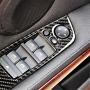 HXD Carbon Fiber Door Window Lift Switch Button Armrest Panel Frame Trim Cover Case Cap for BMW 3 Series 5th E90 E92 E93 2005-2012 (35.8cm with auto Folding Button, Classic)