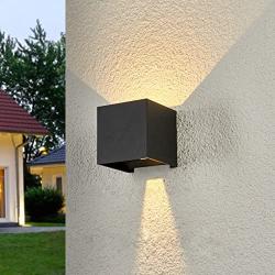 INHDBOX 7W Dimmable Outdoor Wall Sconces, Adjustable Waterproof Wall Lamps- 3000K Warm Light LED Aluminum Exterior Lights