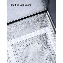 ESDDI Photo Studio Light Box 16''x12''/40x30cm Adjustable Brightness Portable Folding Photo Box Photography Studio Lights 64 Led Lights With 4 Colors Backdrops