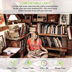 Comzler Ceiling Fan Light Bulbs Candelabra LED Bulbs - 60 watt Equivalent, 4000K Cool White Candelabra E12 Base G45 Globe Light Bulbs for Ceiling Fan,600lm,Non-Dimmable, Pack of 6 …