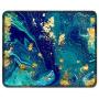 ITNRSIIET Gaming Mouse Pad with Stitched Edges, Premium-Textured Mouse Mat Pad, Non-Slip Rubber Base Mousepad for Laptop, Computer & PC, 10.2×8.3×0.12 inches, Blue Green Marbling
