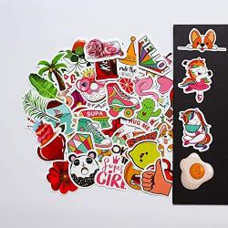 Sweetures Vsco Stickers for Water Bottles 50-Pack Cute,Waterproof,Aesthetic,Trendy Stickers for Teens,Girls Perfect for Waterbottle,Laptop,Phone,Travel Extra Durable 100% Vinyl
