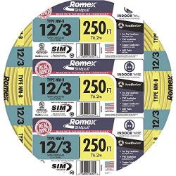 Romex SIMpull 63947655 NM-B Non-Metallic Sheathed Cable with Ground Wire