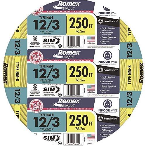 Romex SIMpull 63947655 NM-B Non-Metallic Sheathed Cable with Ground Wire