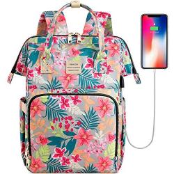 College School Backapck, Stylish Laptop Backapck Computer Bag for Women Girls, Water Repellent Doctor Teacher Laptop Bag Casual Daypack Fit 15.6 inch Laptop Notebook(Flower5)