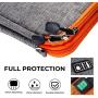 Electronics Organizer Travel Universal Cord Organizer Electronic Accessories Case for Cable, Charger, Phone, USB Drive, SD Card, Mini Tablet(Up to 7.9'') Gray and Orange
