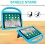 iPad 9.7 2018 / 2017 / Air 1/2 / Pro 9.7 Case for Kids - SUPLIK Durable Shockproof Protective Handle Bumper Stand Cover with Screen Protector for iPad 9.7 inch 5th/6th Generation, Blue