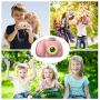 Feeyea Kids Camera with 18 Million Pixels Dual lens,with Carrying Case, Anti-drop Childrens real camera with Soft Silicone Shell,Great toy for 4-8 Years Girl,Pink(32GB TFcard included)