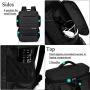SOCKO Laptop Backpack 17.3 Inch Multifunctional Unisex Luggage Travel Bag Knapsack Water Resistant Rucksack Backpack Hiking Bag College Shoulder Backpack Fits Up to 17-17.3 Inch Laptop Computer,Black