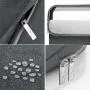 Hseok Laptop Sleeve 13-13.5 Inch Case Briefcase, Compatible All Model of 13.3 Inch MacBook Air/Pro, XPS 13, Surface Book 13.5'' Spill-Resistant Handbag for Most Popular 13''-13.5'' Notebooks, Linen Gray