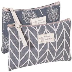 Kimoli 2 Pcs Women Funny Makeup Bag Cute Cosmetic Bag Pouch for Purse Toiletry Bag