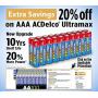 ACDelco 100-Count AA Batteries, Maximum Power Super Alkaline Battery, 10-Year Shelf Life, Recloseable Packaging