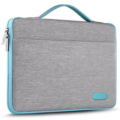 Hseok Laptop Sleeve 13-13.5 Inch Case Briefcase, Compatible All Model of 13.3 Inch MacBook Air/Pro, XPS 13, Surface Book 13.5'' Spill-Resistant Handbag For Most Popular 13''-13.5'' Notebooks, Silver Grey