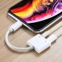 (Apple MFi Certified) Headphone Splitter Lightning to 3.5mm Jack Adapter 2 in 1 Charger Accessories Cables & Audio Connector Earphone Splitter Adaptor Compatible for iPhone Xs/XR/ 8/8 P/X / 7& All iOS