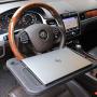 Lightter Steering Wheel Tray, Steering Wheel Desk and Vehicle Seat Mount Notebook Laptop Eating Desk,Car Food Eating Tray,Gray