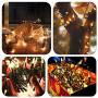 Christmas Lights - Battery Operated String Lights 50 LED String Lights Mini Lights with Auto-Timer and 8 Lighting Modes for Christmas Wreath Party Wedding Garden Home Decoration, Warm White, 2 Pack
