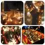 Christmas Lights - Battery Operated String Lights 50 LED String Lights Mini Lights with Auto-Timer and 8 Lighting Modes for Christmas Wreath Party Wedding Garden Home Decoration, Warm White, 2 Pack
