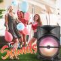 Pyle Wireless Portable PA Speaker System - 800W High Powered Bluetooth Compatible Indoor & Outdoor DJ Sound Stereo Loudspeaker w/USB SD MP3 AUX 3.5mm Input, Flashing Party Light & FM Radio-PPHP1244B