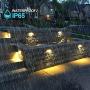 JOMITOP LED Hardscape Light 7 Inch, 1.5W Deck Step Light, Warm White 2700K, 12V Low Voltage AC/DC, Paver Wall Light, Garden Pathway Light Outdoor IP65 Waterproof 10 Pack