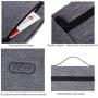 ProCase 12-12.9 Inch Laptop Sleeve Case Cover Bag for MacBook Surface Pro 7 / Pro 6 / Surface Pro 2017/ Pro 4 3, Apple iPad Pro, Most 11'' 12'' Laptop Ultrabook Notebook MacBook Chromebook -Grey