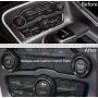 Challenger/Charger Control Knob Covers，Custom Fit Volume AC Radio Switch Button Decal Trim Rings Set of 3 - Compatible with Dodge Challenger/Charger (2015-UP) - Black