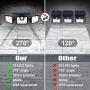 ZEVEZ Solar Lights Outdoor, 3 Heads 74LEDs Solar Motion Sensor Light Outdoor, Solar Security Lights 270° Illumination IP65 Waterproof for Entryway, Patio Yard, Garage and Pathway(1 pack)