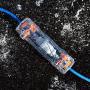 Weatherproof Extension Cord Protector - Clear Housing with Hook and Security Loop